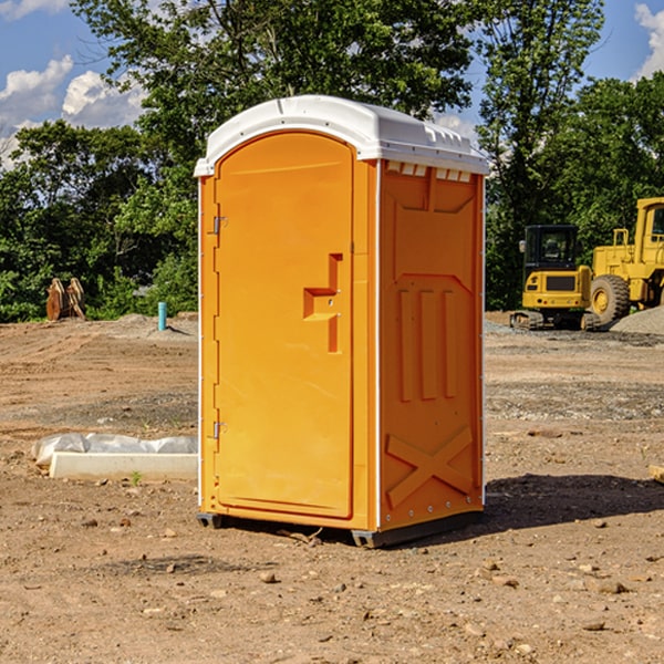 how often are the portable toilets cleaned and serviced during a rental period in Rudolph OH